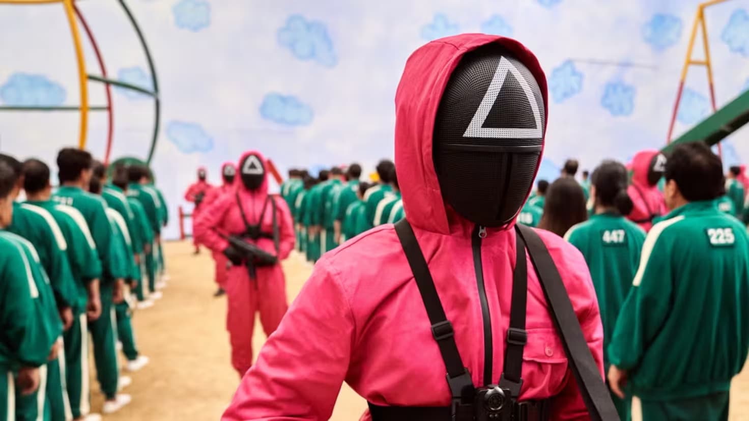 Squid Game Guards in Red